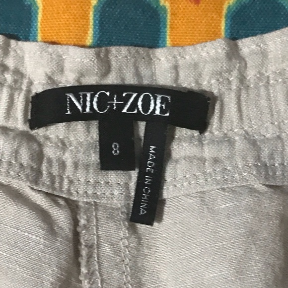 Nic+Zoe wide leg linen pants size 8 - Picture 2 of 6